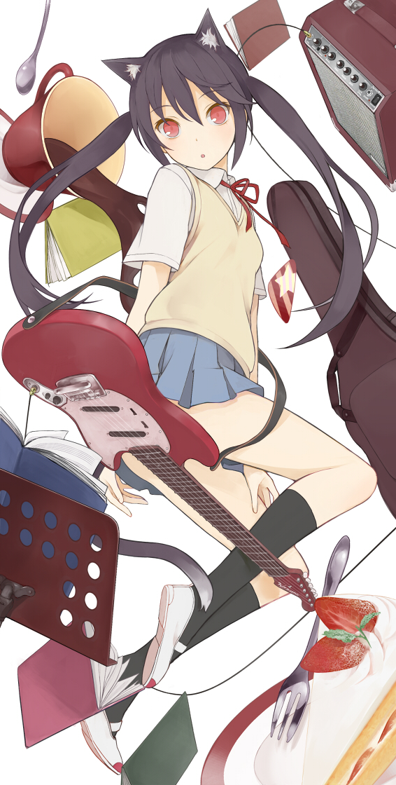 nakano azusa (k-on! and 1 more) drawn by nnyu