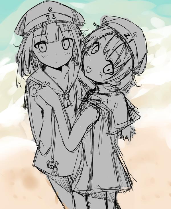 z1 leberecht maass and z3 max schultz (kantai collection) drawn by kanisaka_shizuku