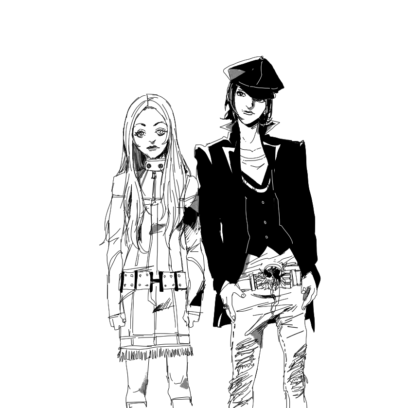 tachibana chiaki and nitta isamu (shin megami tensei and 1 more) drawn by nejikoujyouo