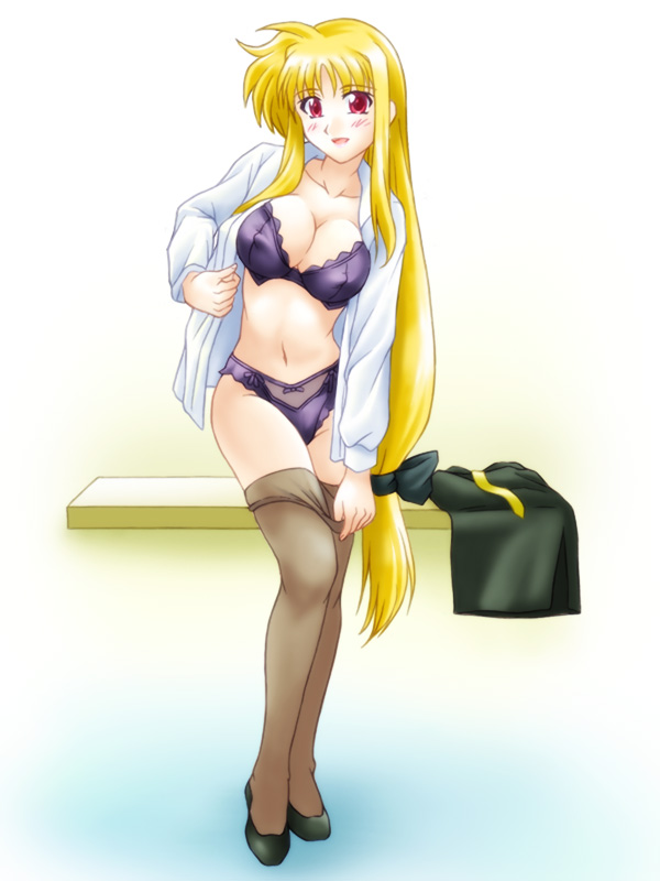 fate testarossa (lyrical nanoha and 1 more) drawn by majin_go!