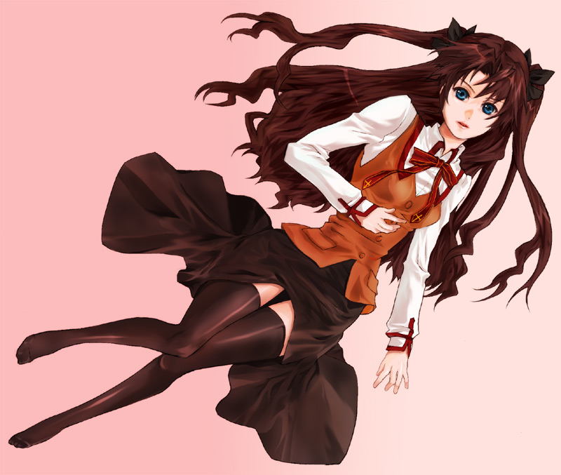 tohsaka rin (fate and 1 more) drawn by higi_(rodriguez)