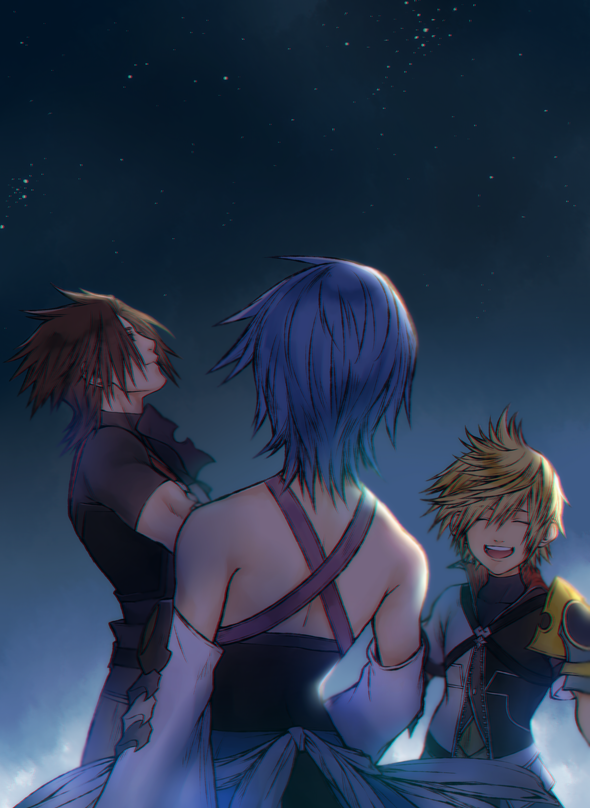 aqua, ventus, and terra (kingdom hearts and 1 more) drawn by mim_(mimya0600)