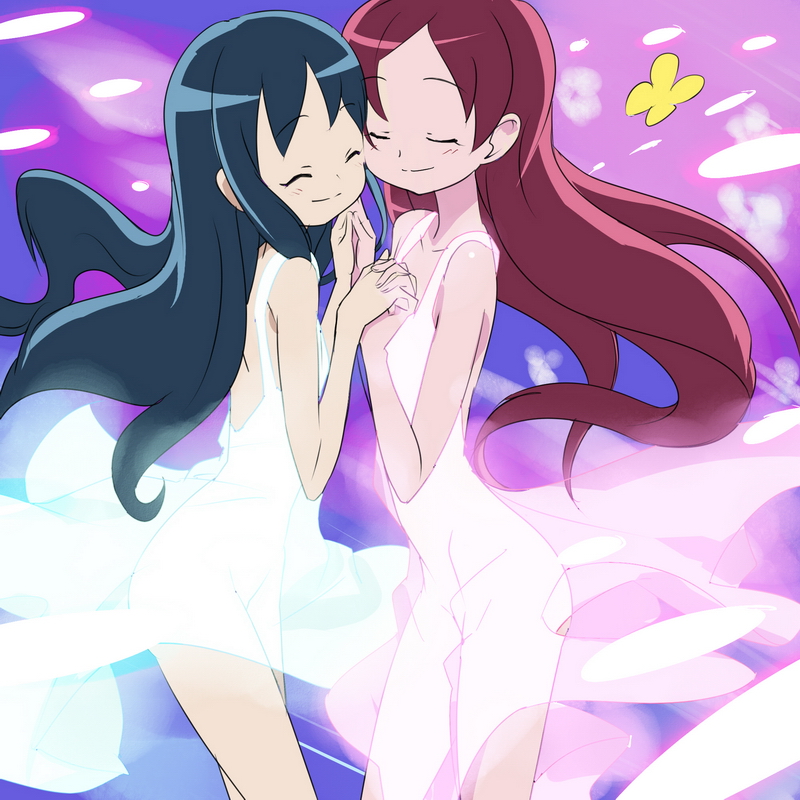 kurumi erika and hanasaki tsubomi (precure and 1 more) drawn by makacoon