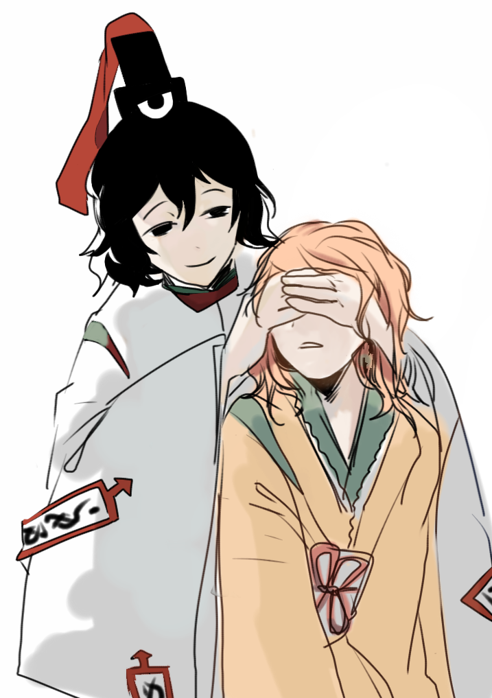 senri tsurubami and zuifeng tenkai (len'en) drawn by cocopalm