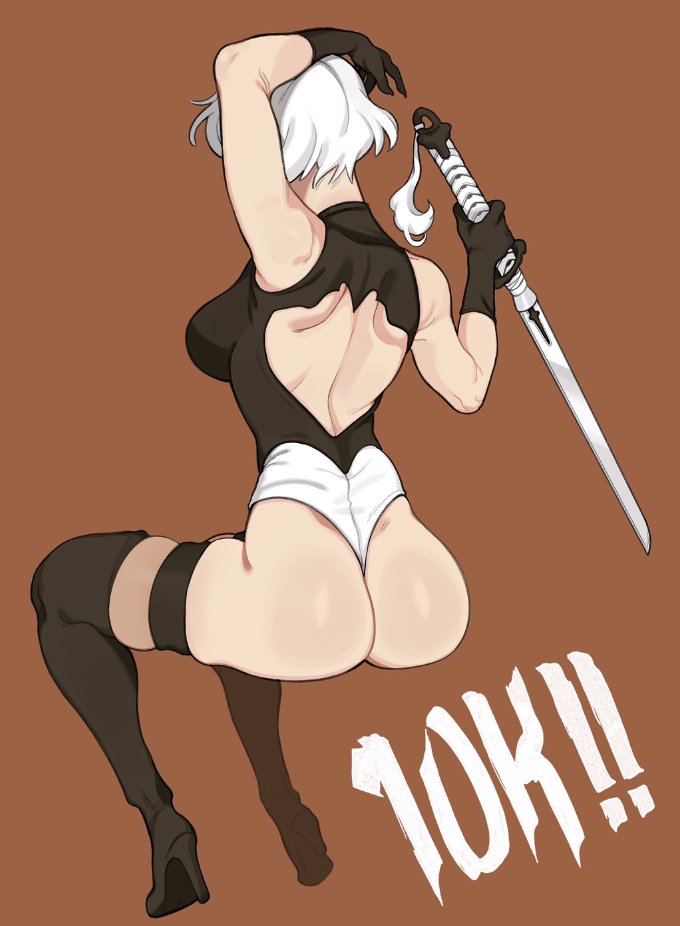 2b (nier and 1 more) drawn by porqueloin