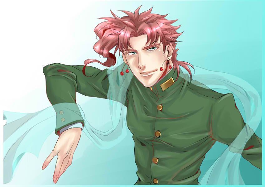 kakyoin noriaki (jojo no kimyou na bouken and 1 more) drawn by rinnsei53