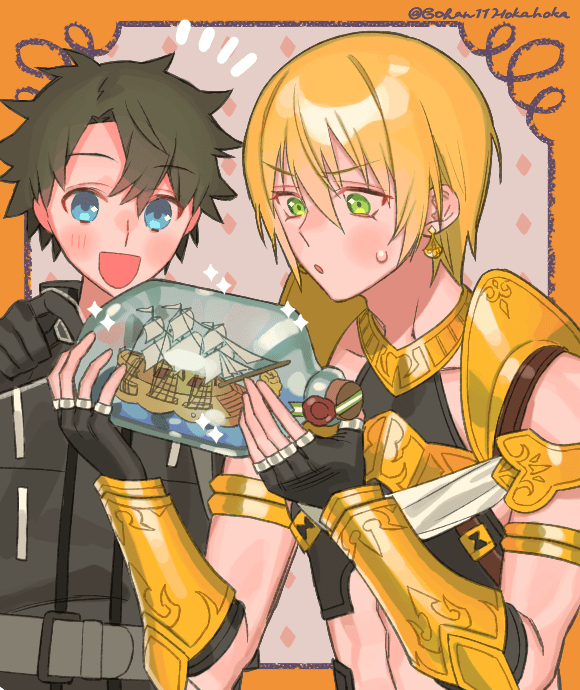 fujimaru ritsuka and jason (fate and 1 more) drawn by sara_(kurome1127)