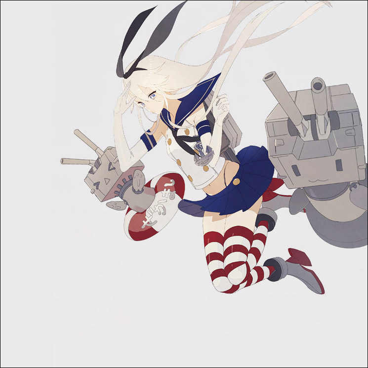 shimakaze and rensouhou-chan (kantai collection) drawn by yoko_(babyrain322)