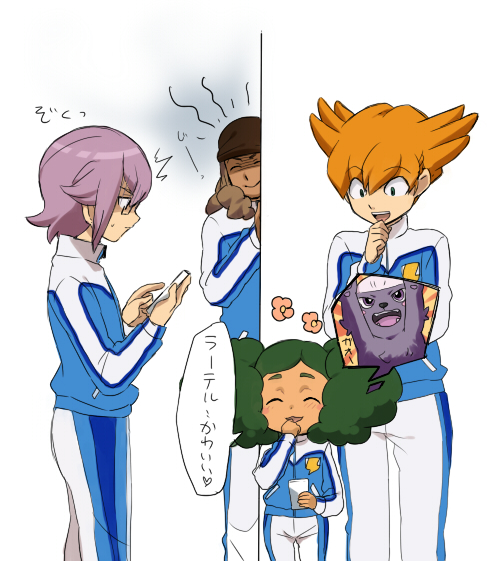 manabe jin'ichirou, minaho kazuto, morimura konoha, kusaka ryuuji, and ratel (inazuma eleven and 2 more) drawn by petagon