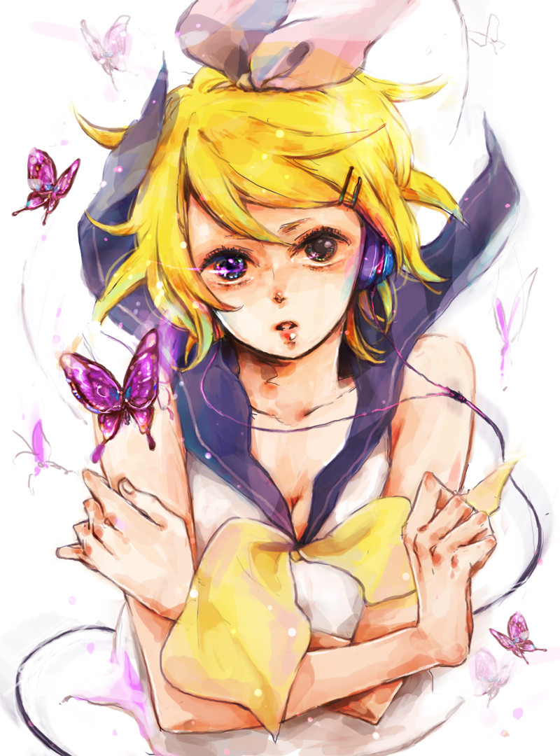 kagamine rin (vocaloid and 1 more) drawn by aono_nachi
