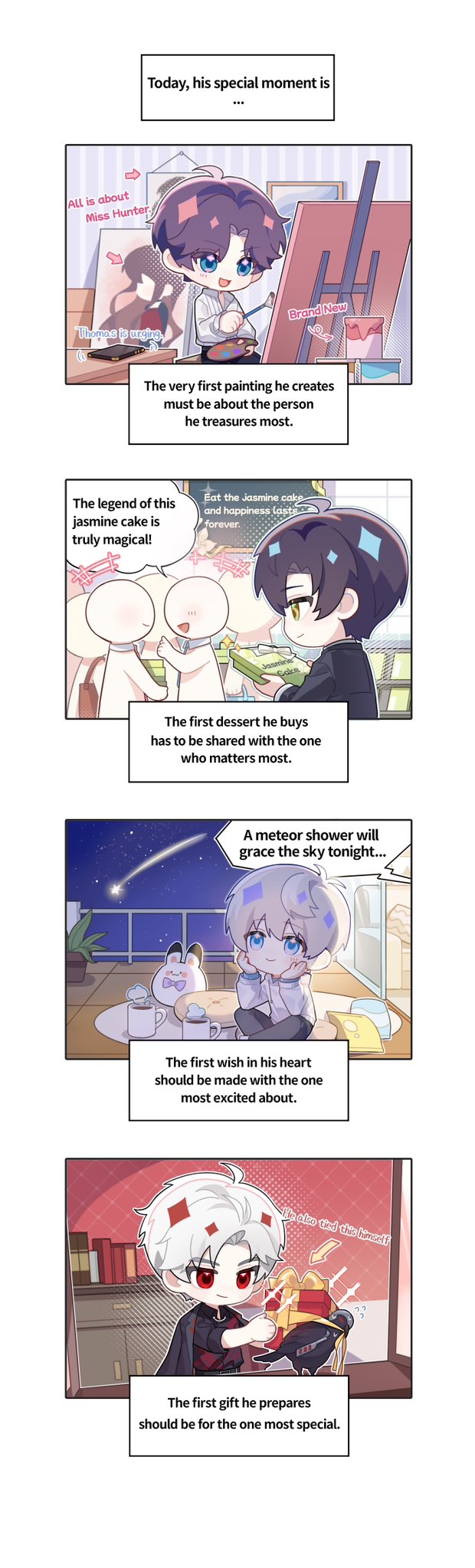 protagonist, sylus, xavier, rafayel, zayne, and 1 more (love and deepspace)