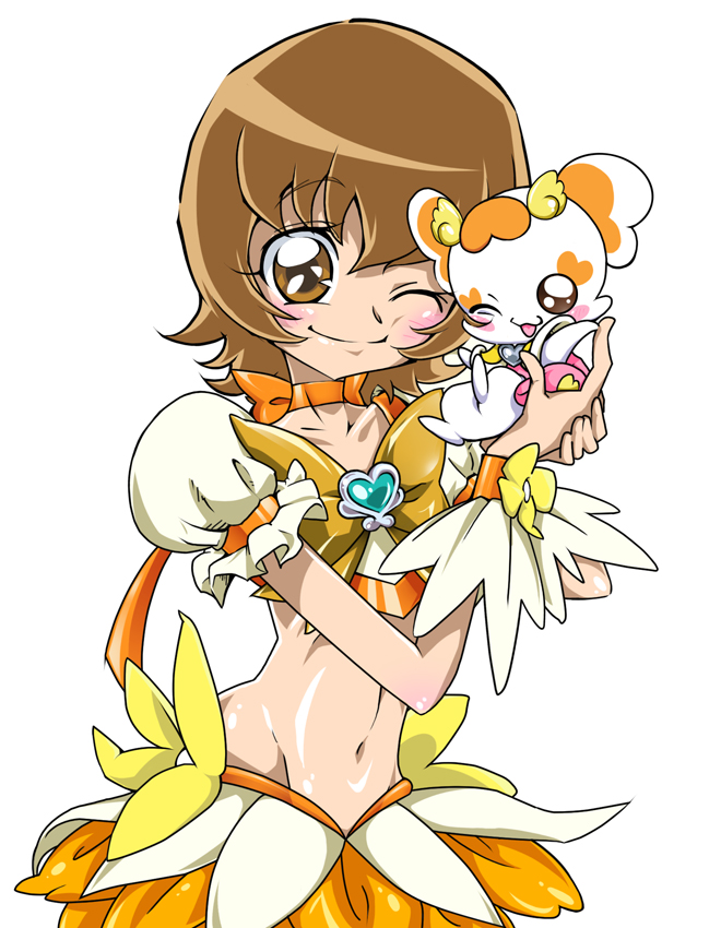 myoudouin itsuki, cure sunshine, and potpourri (precure and 1 more) drawn by sinko_(sinsinsinko)