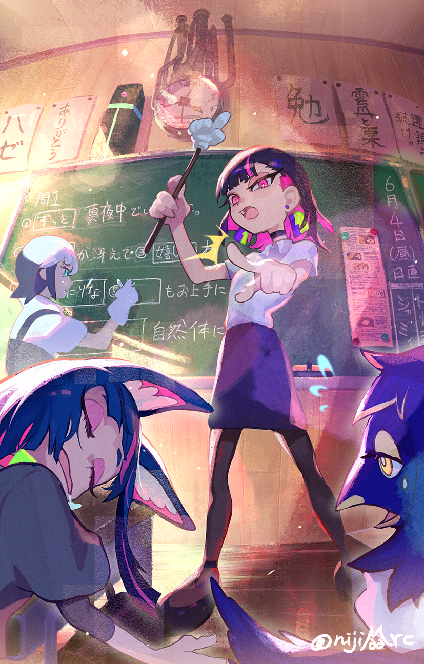 nira-chan, sammy, robota, and teiketsu (zutto mayonaka de ii no ni and 5 more) drawn by nijimaarc