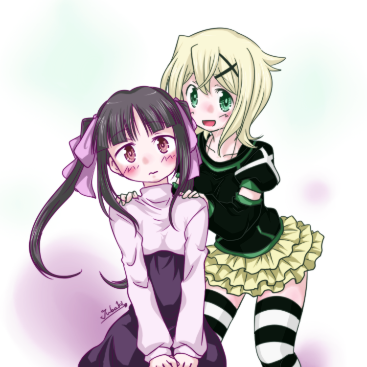 akatsuki kirika and tsukuyomi shirabe (senki zesshou symphogear) drawn by tsubaki_hatsuharu