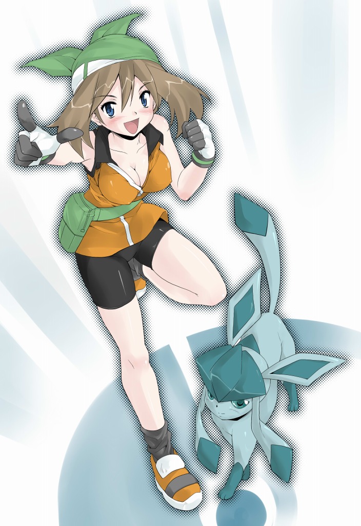 may and glaceon (pokemon and 1 more) drawn by endou_masatoshi
