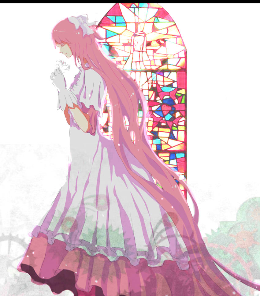 kaname madoka and ultimate madoka (mahou shoujo madoka magica) drawn by panda-kun_(papapa)