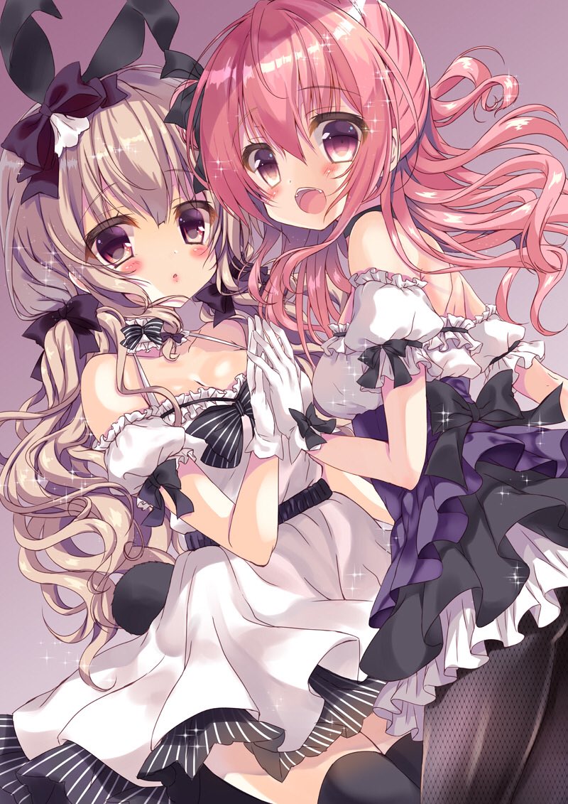 moka and rose (original) drawn by honoka_chiffon
