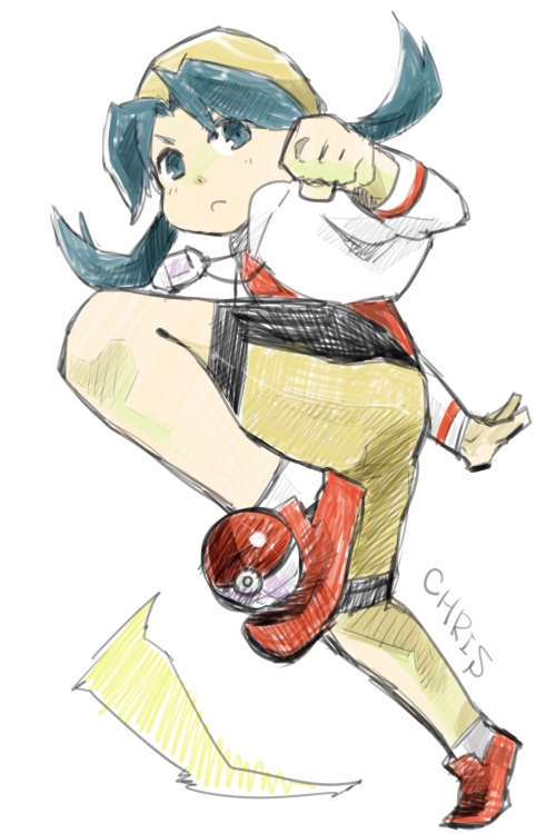 kris (pokemon and 1 more) drawn by nagio_(nagi0)