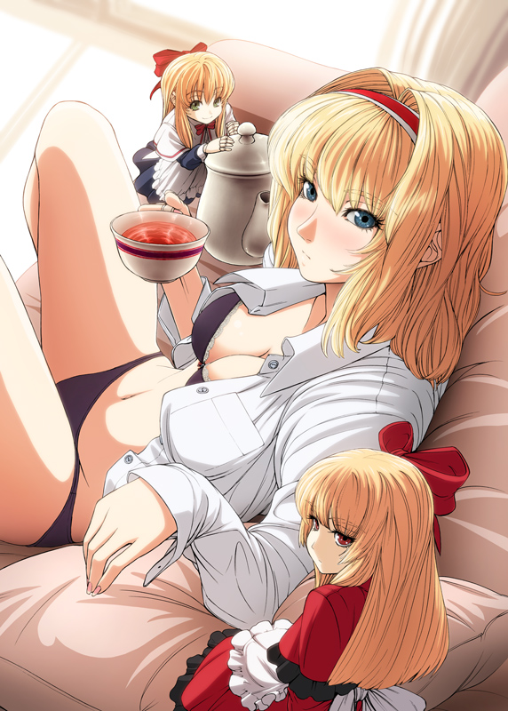 alice margatroid, shanghai doll, and hourai doll (touhou) drawn by imizu_(nitro_unknown)