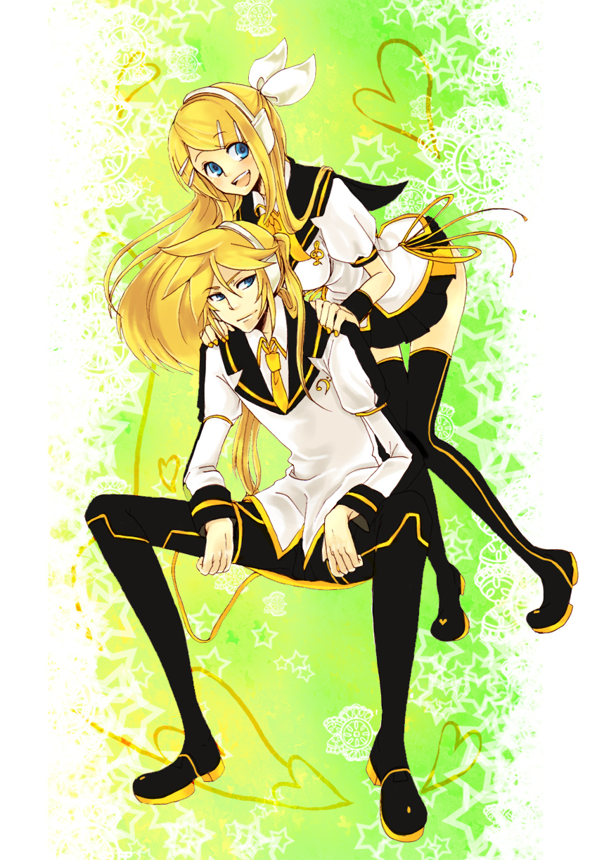 kagamine rin and kagamine len (vocaloid) drawn by shinigami_a
