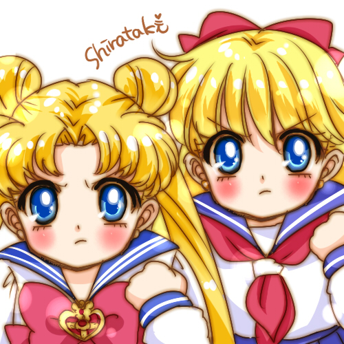 tsukino usagi and aino minako (bishoujo senshi sailor moon and 1 more) drawn by shirataki_kaiseki