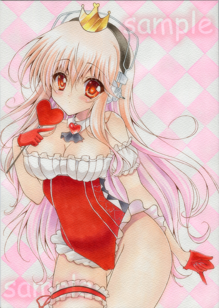 super sonico and queen of hearts (nitroplus and 1 more) drawn by wakaba0801