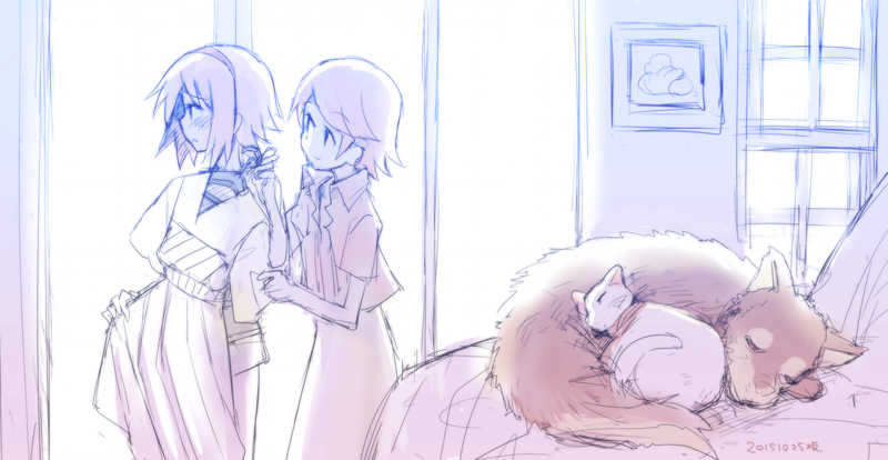 canon memphis, chocolat, hazama youko, and coo (soukyuu no fafner) drawn by sakaki_tsui
