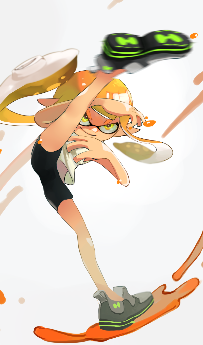inkling player character and inkling girl (splatoon) drawn by koike3582