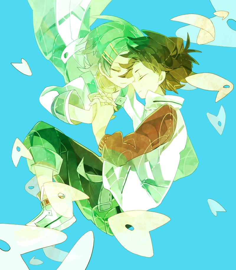 eureka and renton thurston (eureka seven) drawn by byebe