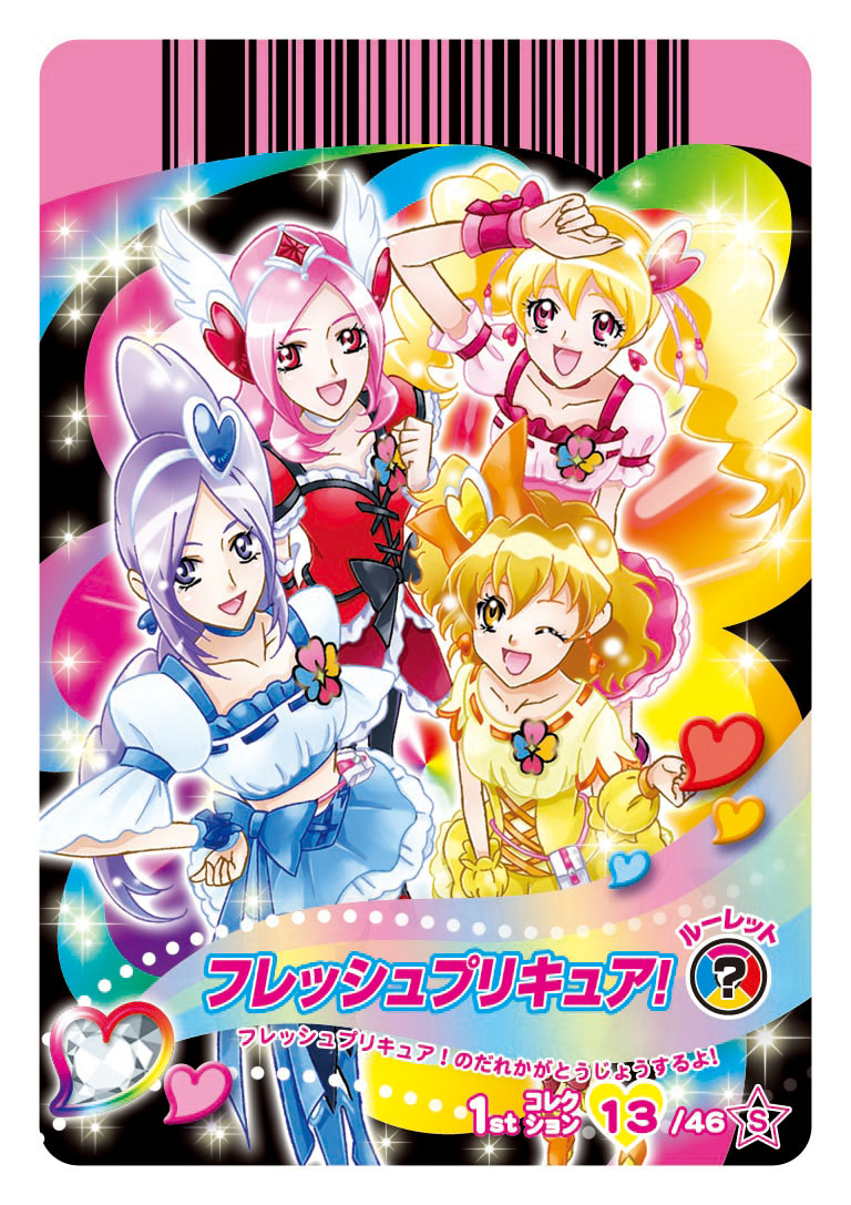 higashi setsuna, momozono love, cure peach, yamabuki inori, aono miki, and 3 more (precure and 1 more)