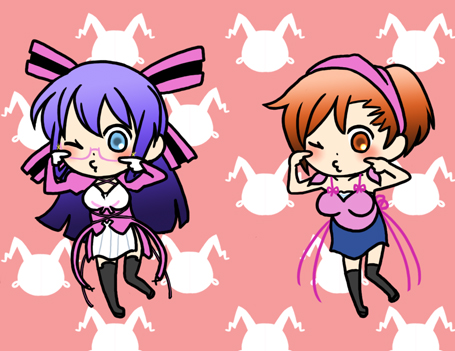 tanigawa yuzu and komaki midori (devil survivor and 2 more) drawn by watanave