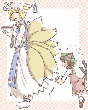 yakumo ran and chen (touhou) drawn by ao_(321stars)