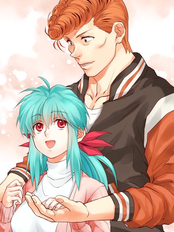 kuwabara kazuma and yukina (yu yu hakusho) drawn by imuro