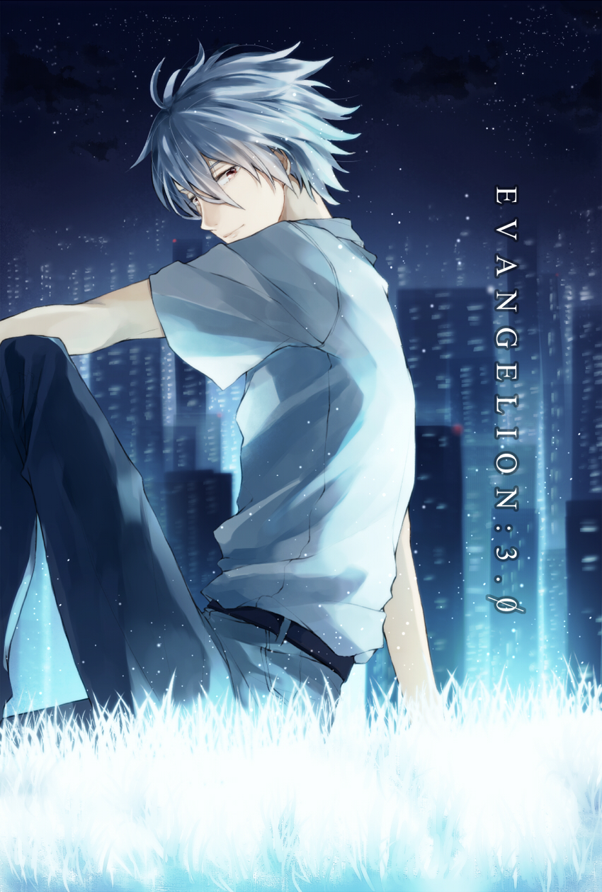 nagisa kaworu (neon genesis evangelion and 2 more) drawn by nameco3