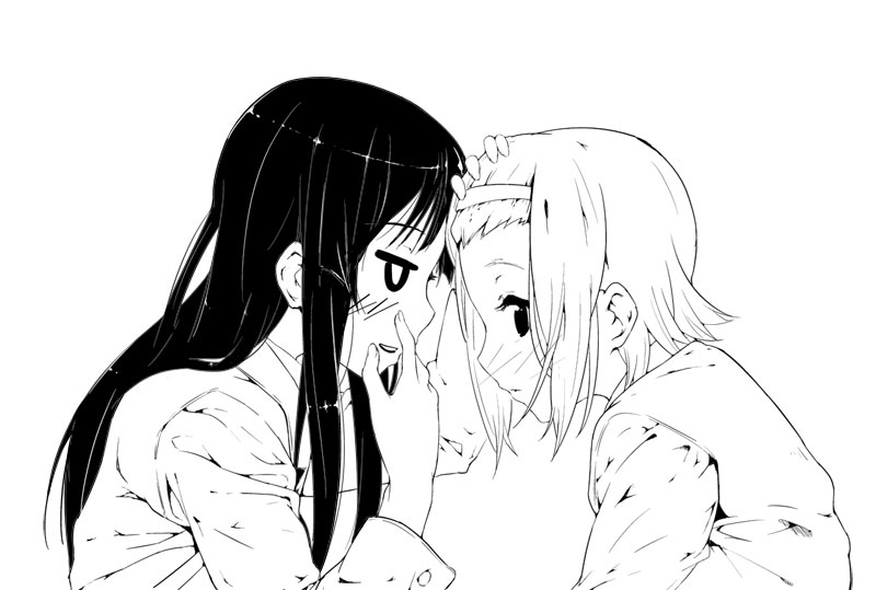 akiyama mio and tainaka ritsu (k-on!) drawn by girock