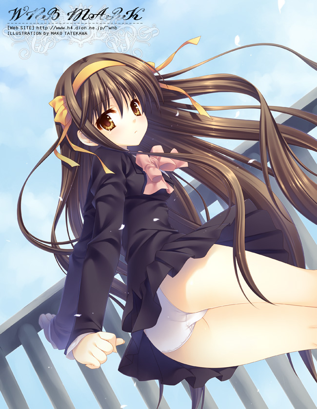 suzumiya haruhi (suzumiya haruhi no yuuutsu and 1 more) drawn by tatekawa_mako and wnb_mark