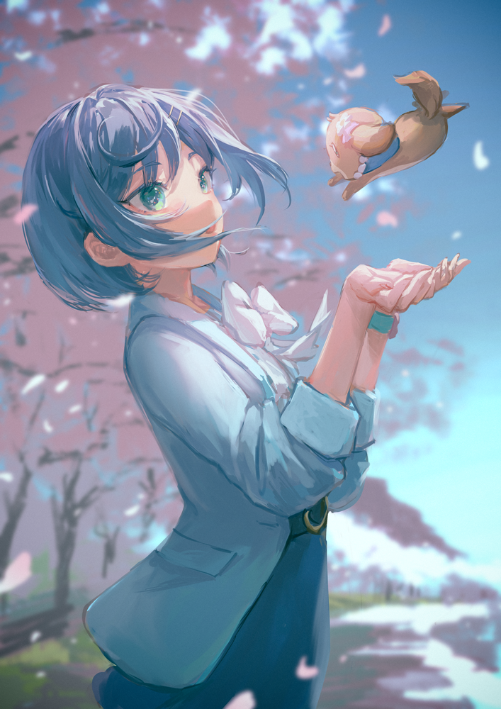 fuwa kokone and pam-pam (precure and 1 more) drawn by baicha_oqqa