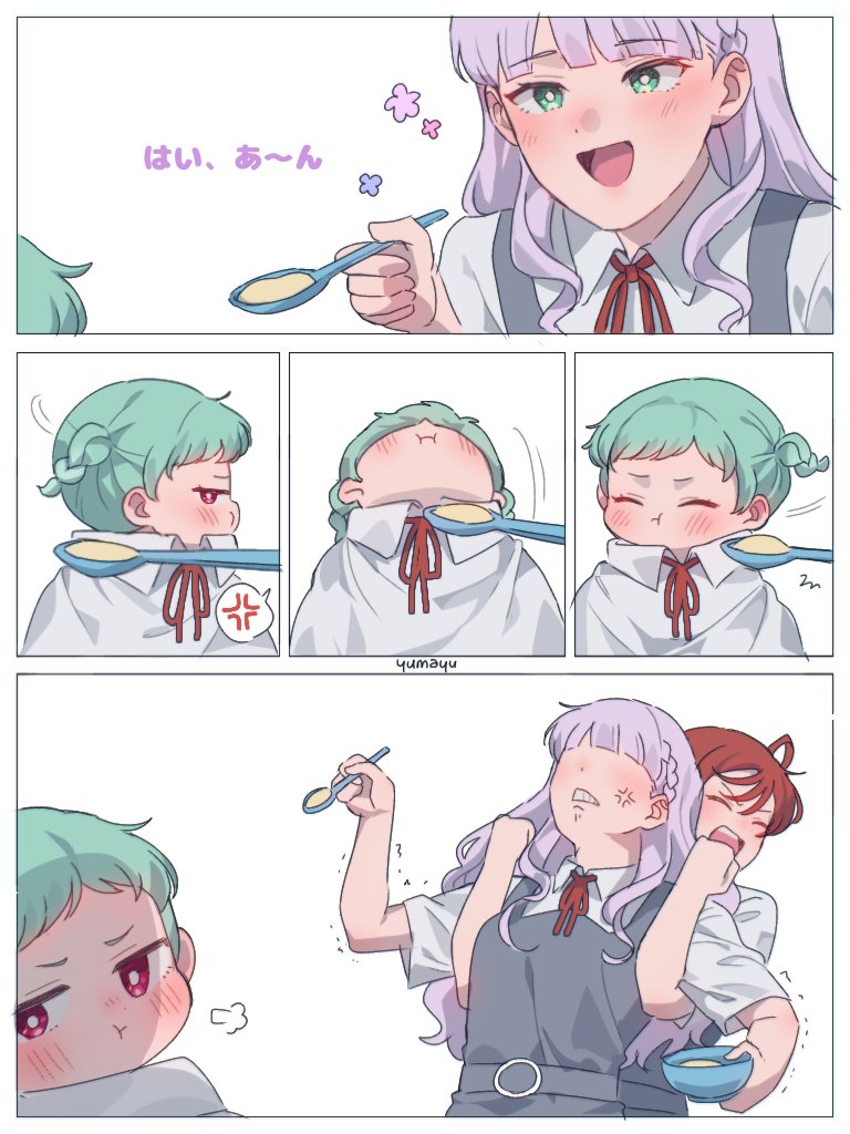 yoneme mei, wien margarete, and onitsuka tomari (love live! and 1 more) drawn by yumayu