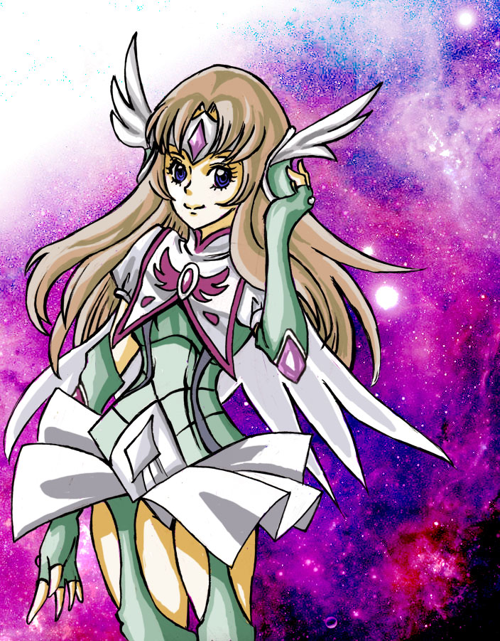 aquila yuna (saint seiya and 1 more) drawn by ghiren_zabis