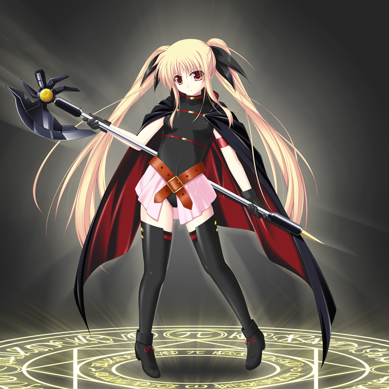 fate testarossa and bardiche (lyrical nanoha and 2 more) drawn by amicis