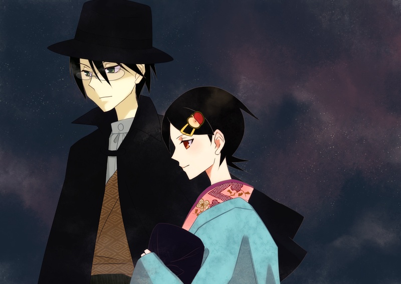itoshiki nozomu and fuura kafuka (sayonara zetsubou sensei) drawn by ukon