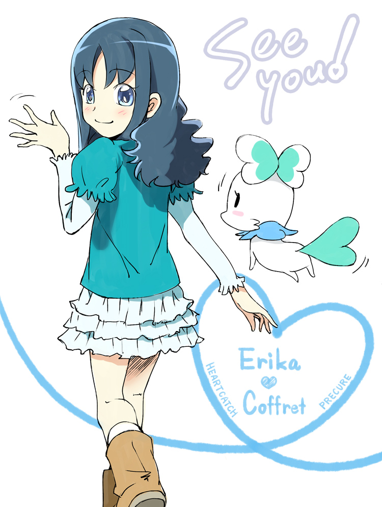 kurumi erika and coffret (precure and 1 more) drawn by mintol_(qool+)