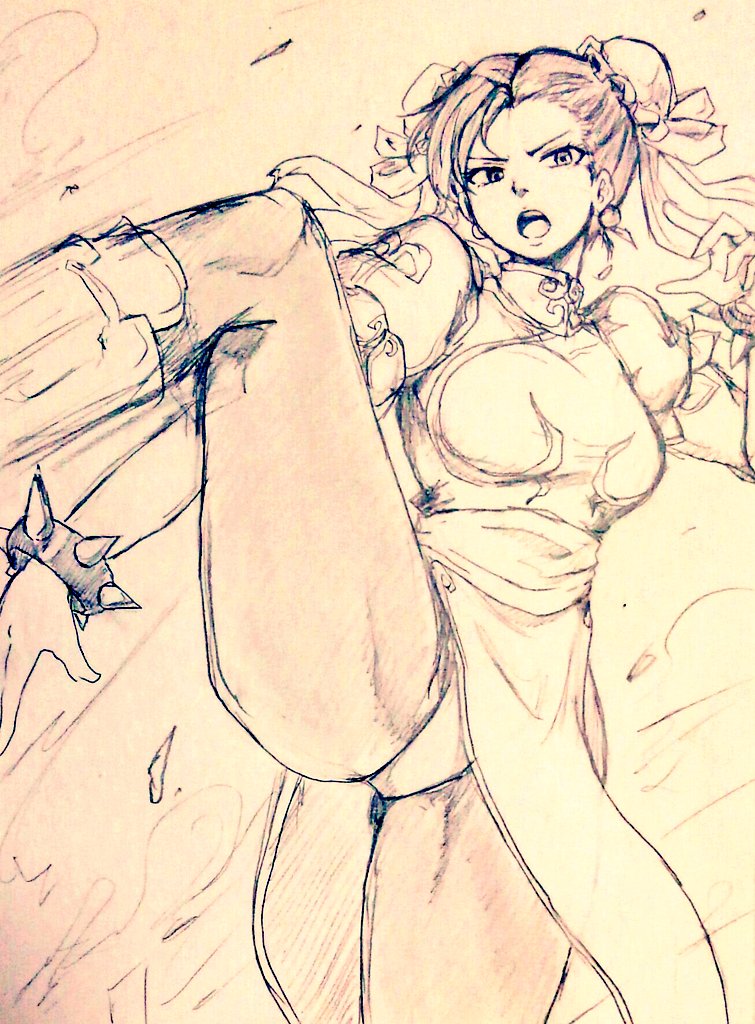 chun-li (street fighter) drawn by d-m_(dii_emu)