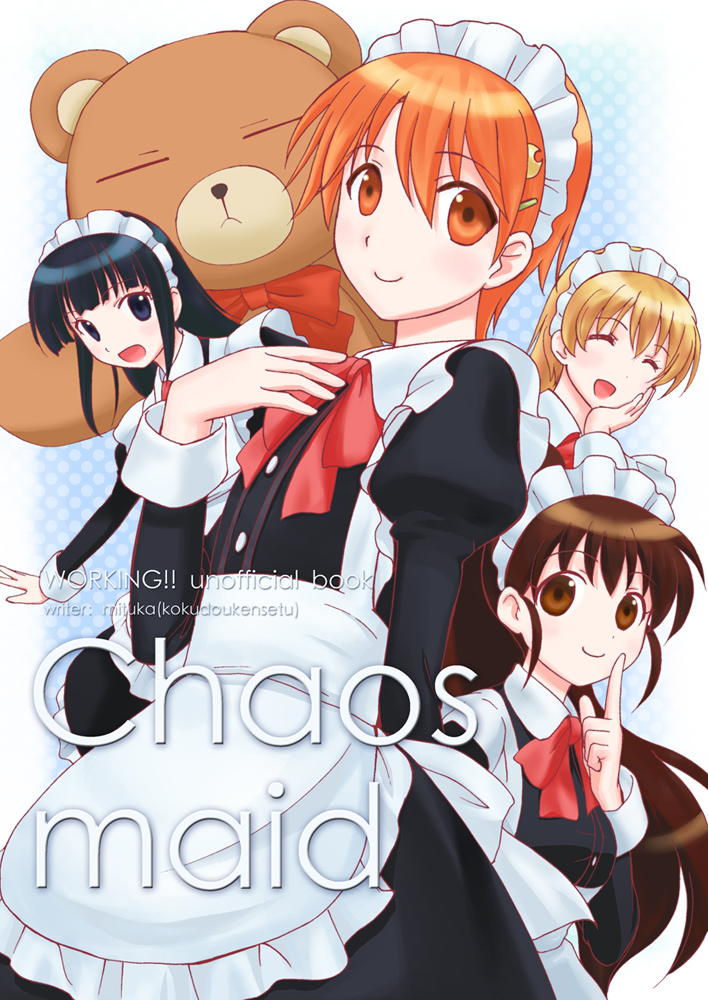 taneshima popura, inami mahiru, yamada aoi, todoroki yachiyo, and daisy (working!!) drawn by mitsuka_(kokudou_kensetsu)