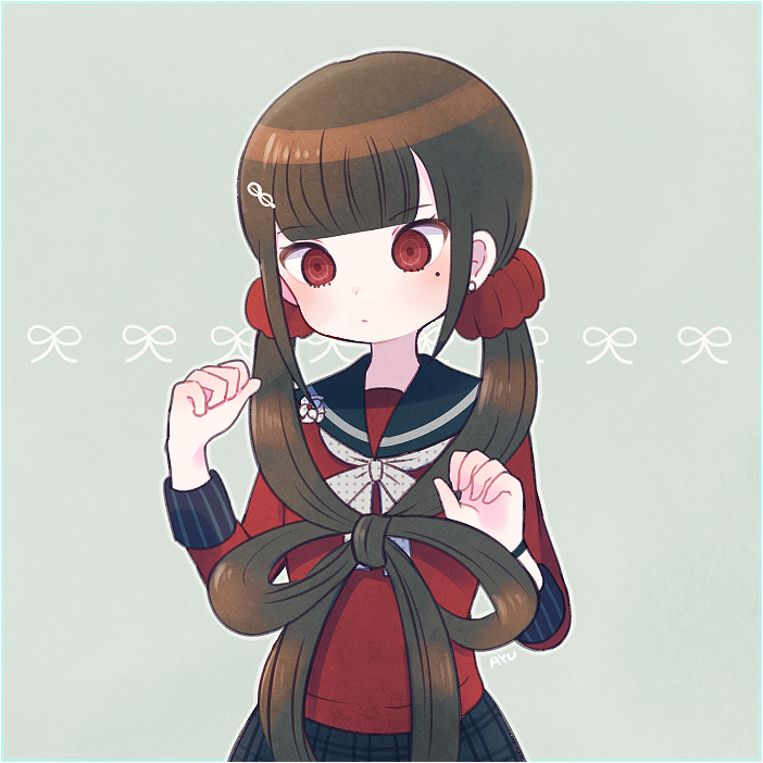 harukawa maki (danganronpa and 1 more) drawn by ayu_(mog)
