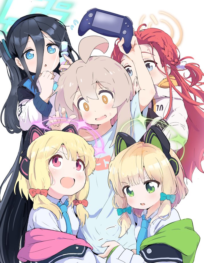 aris, oyama mahiro, momoi, midori, and yuzu (blue archive and 1 more) drawn by murairamuraiari