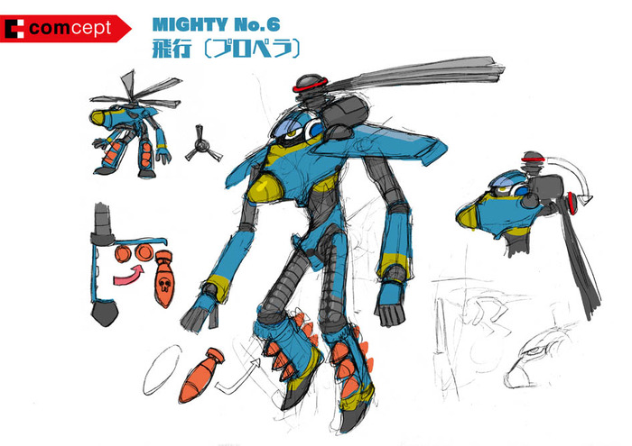 aviator (mighty no. 9) drawn by kimoto_takenori