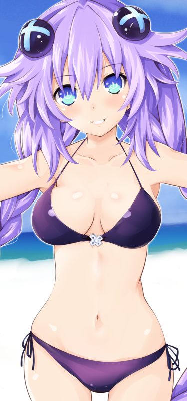 purple heart (neptune) drawn by iwashi_dorobou_-r-