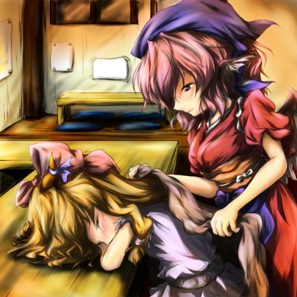 mystia lorelei, ibuki suika, and okamisty (touhou) drawn by red_star_(toranecomet)