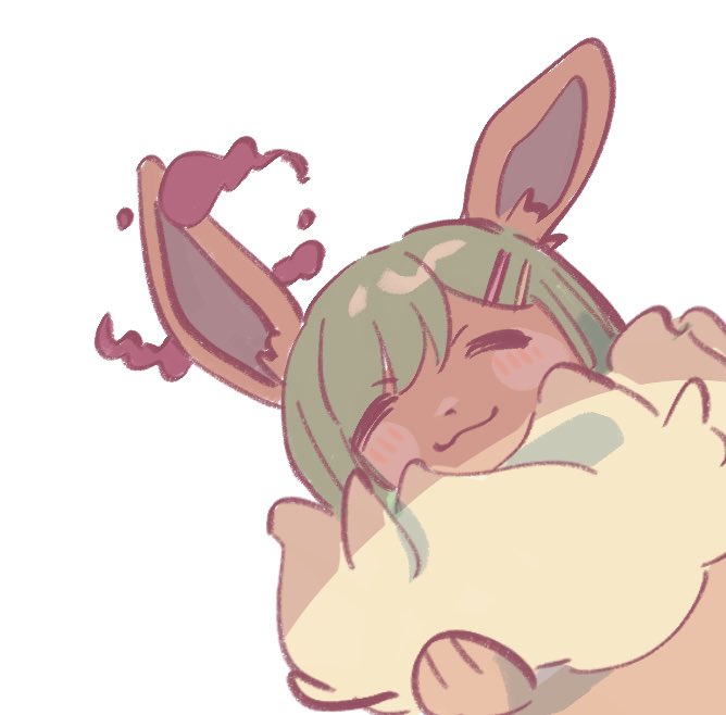eevee, ogami sachi, and gigantamax eevee (pokemon and 2 more) drawn by woodonly